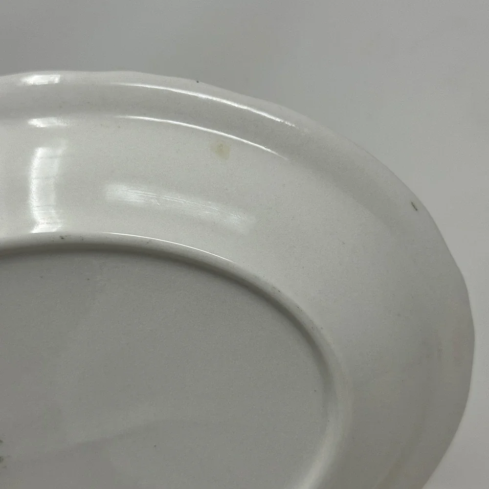 Vintage Shenango China Anchor Hocking Blue Filigree Oval Platter Farmhouse MCM